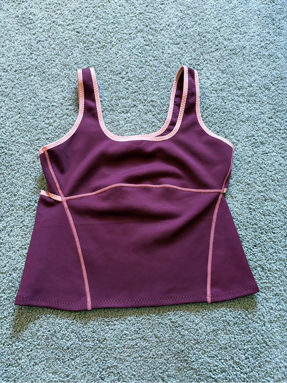 Fabletics Barrier Scuba Tank Top Womens Size XL NWT Maroon/Burgundy Athletic
